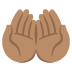 🤲🏽 palms up together: medium skin tone display on Google